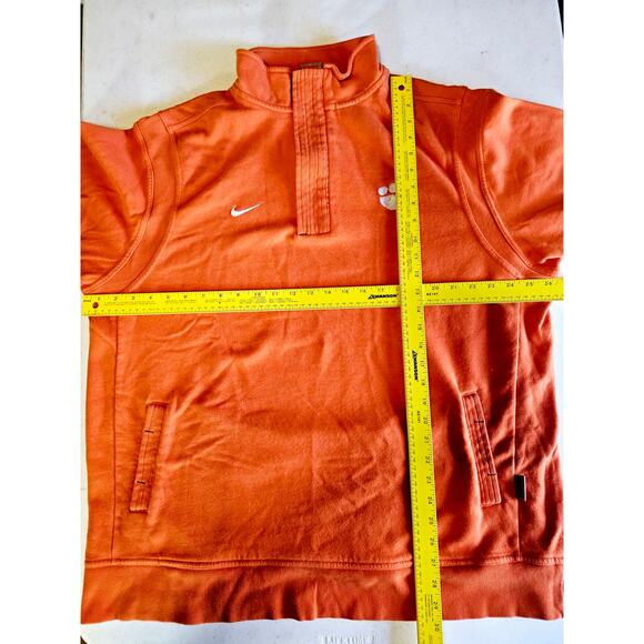 VintageY2K Nike Clemson Tigers Coach Orange Quarter Zip Sweatshirt Men's XL 3264 - Picture 9 of 12